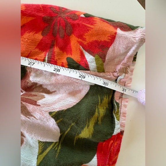 AERIE-Tropical-Floral-Maxi-Skirt-Elastic-Pink-Red-Green-Vacation-Cruise-XS - Picture 7 of 8